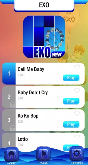 EXO Chibi Piano Tiles Schermafbeelding 1