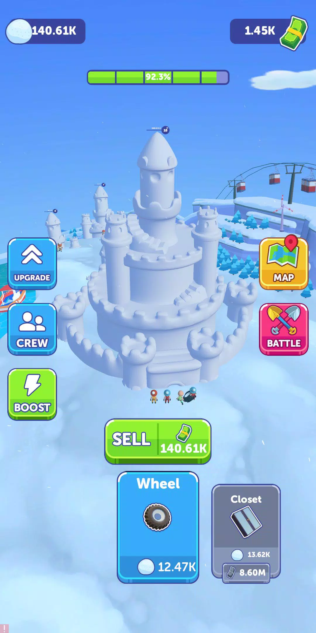 Snow Castle: Idle Clicker Screenshot 2