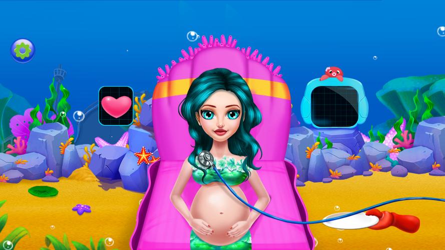 Pregnant Mermaid Mommy Salon Screenshot 2