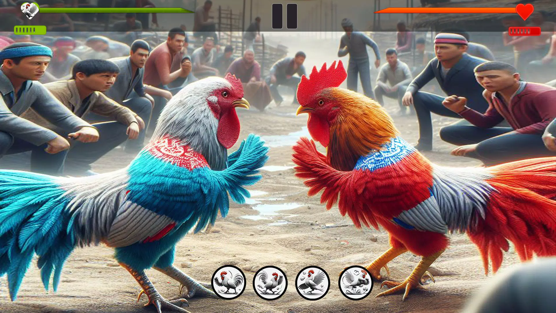 Farm Rooster Fighting Chicks 1 ภาพหน้าจอ 1