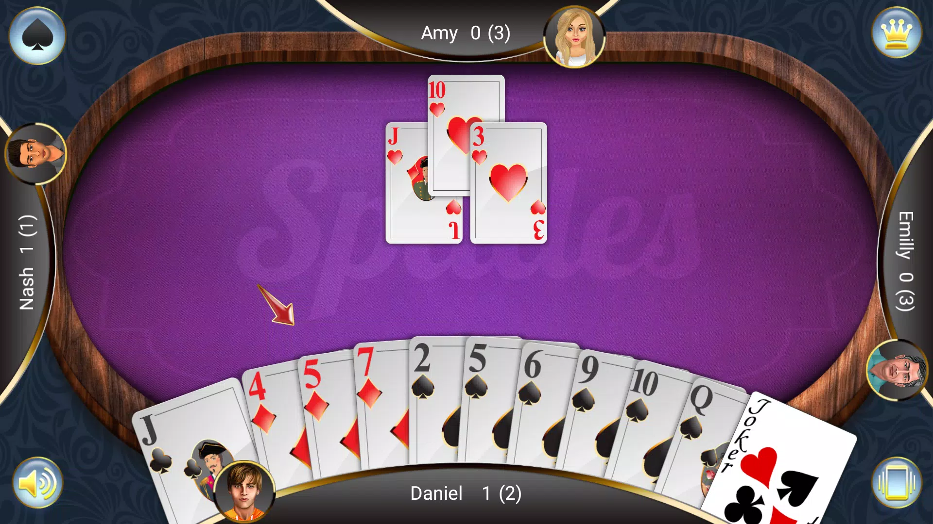 Spades: Card Game ဖန်သားပြင်ဓာတ်ပုံ 3