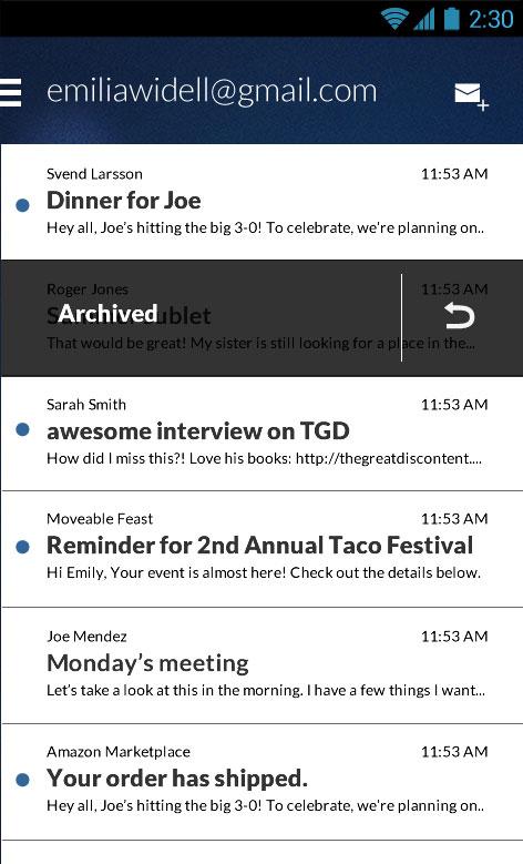 Schermata Email App for Gmail & Exchange 2