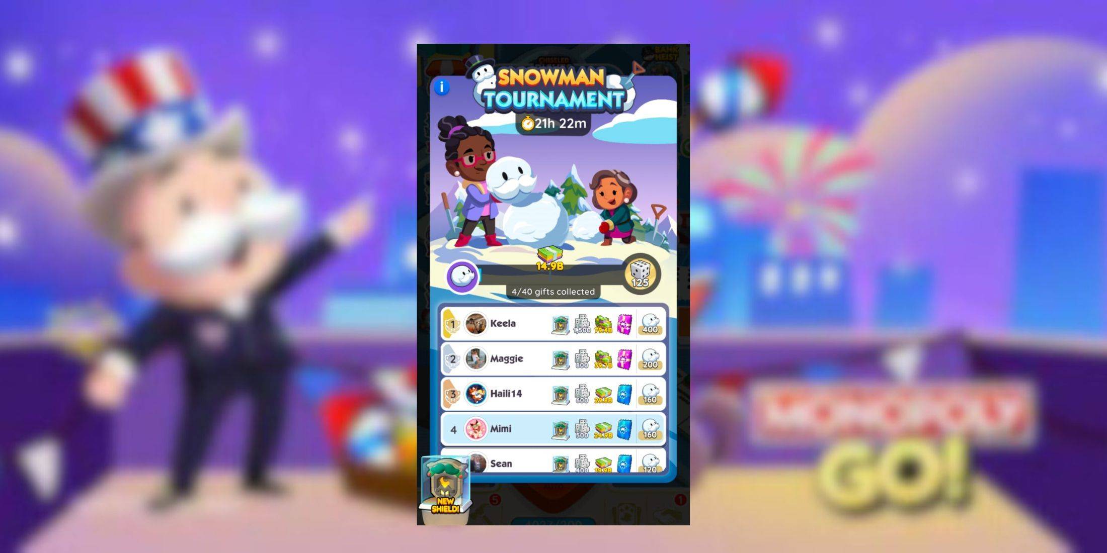 Monopoly Go: premi e pietre miliari del torneo di neve