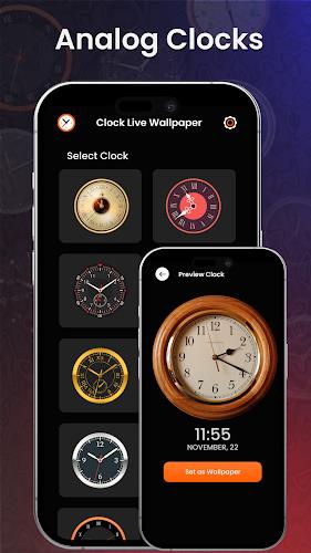 Analog Clock Wallpaper：3DClock Скриншот 1