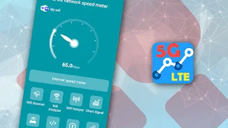 4G LTE, 5G network speed meter Tangkapan skrin 1