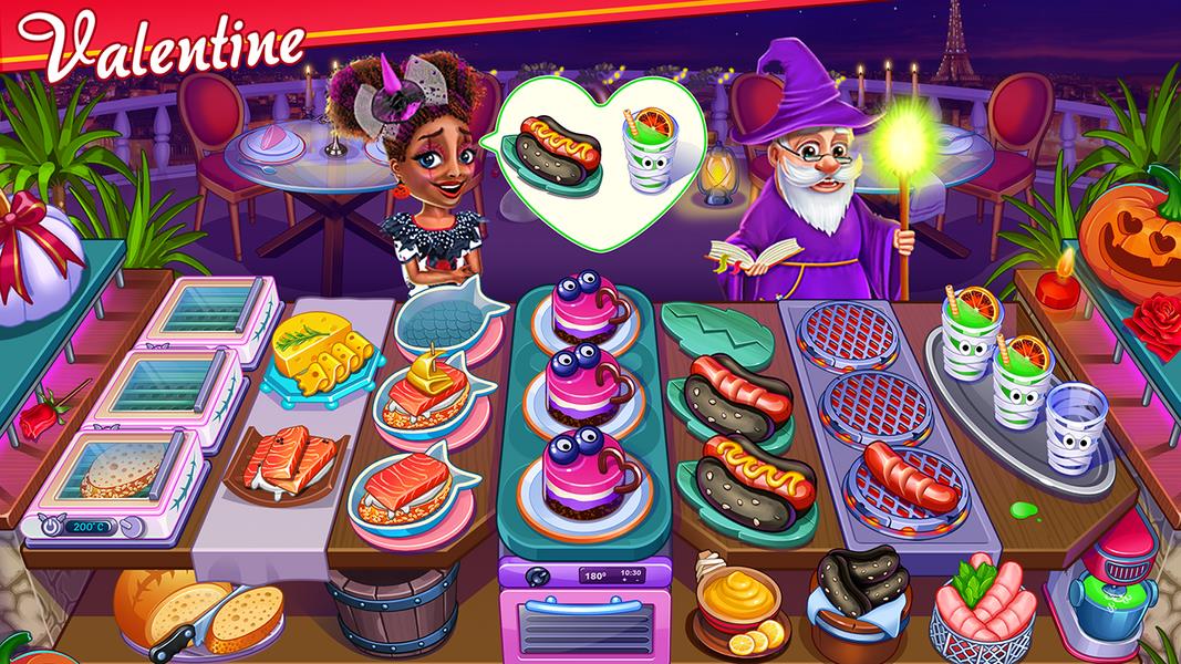 Halloween Street Food Shop Restaurant Game 스크린샷 1