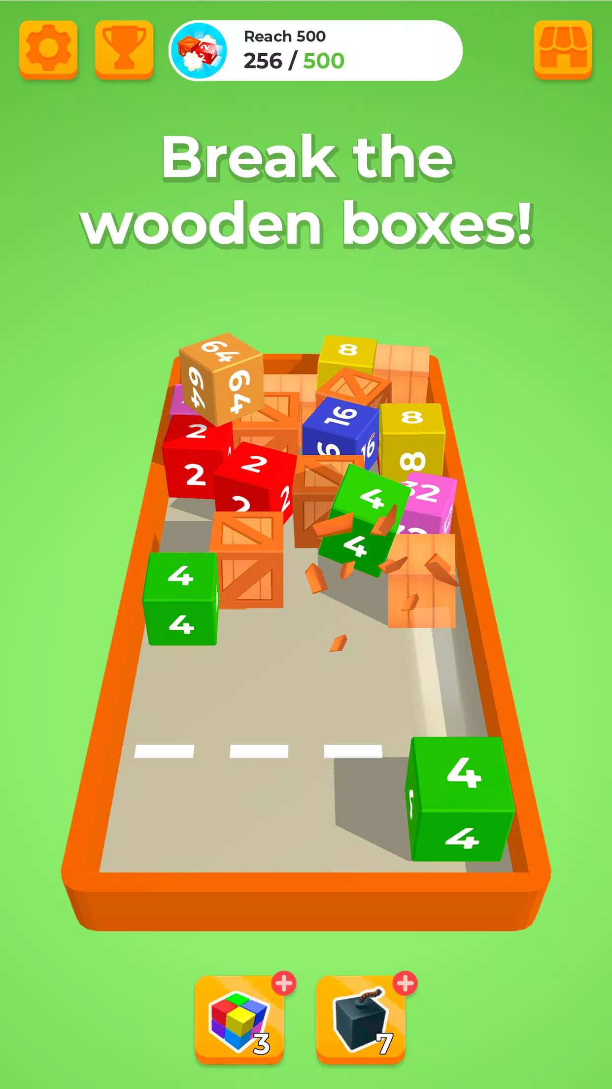 Chain Cube 2048: 3D merge game Screenshot 1