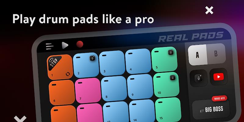 Drum Pads: machine DJ Ekran Görüntüsü 1