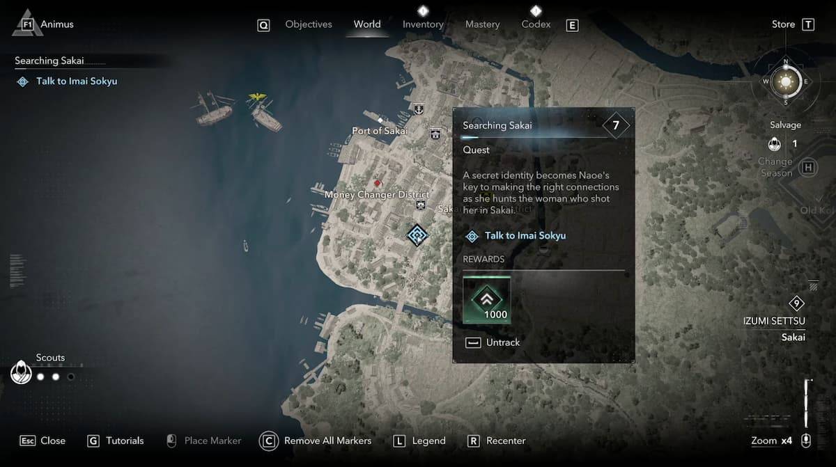 Imai Sokyu Lokasyon sa Assassin's Creed Shadows