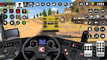 Offroad School Bus Driver Game Ekran Görüntüsü 3