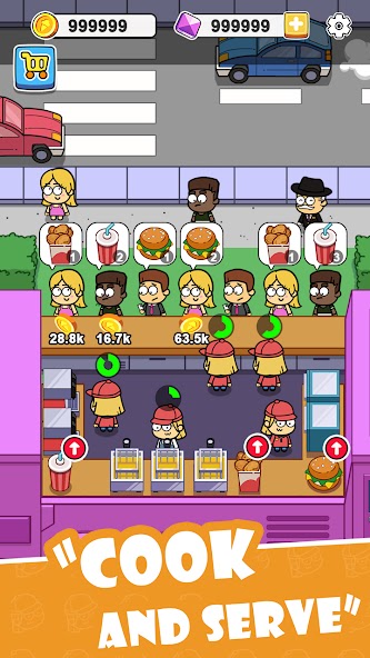 Idle Food Bar: Food Truck Mod Ekran Görüntüsü 1