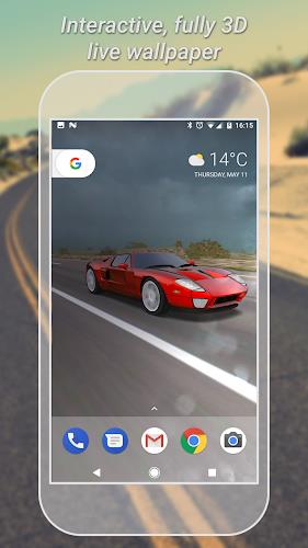 3D Car Live Wallpaper Lite 스크린샷 1