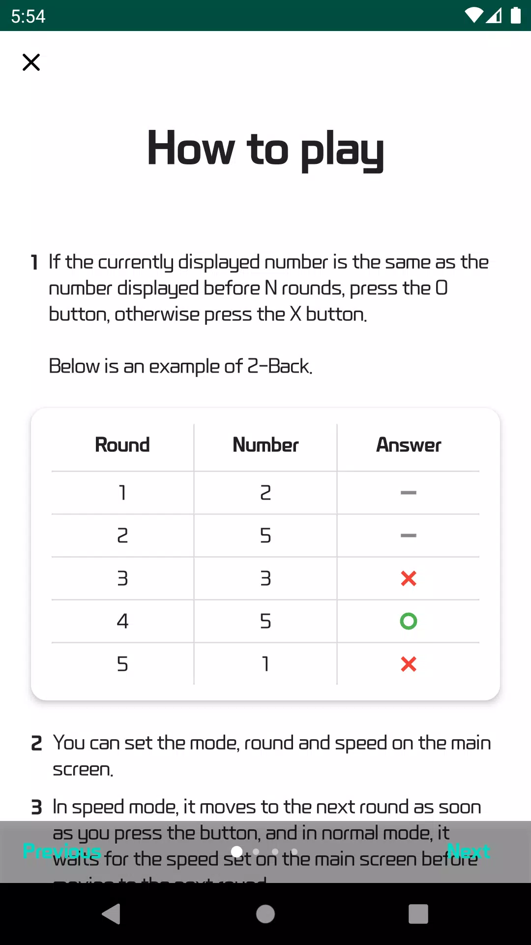 N-Back - Brain Training ภาพหน้าจอ 1