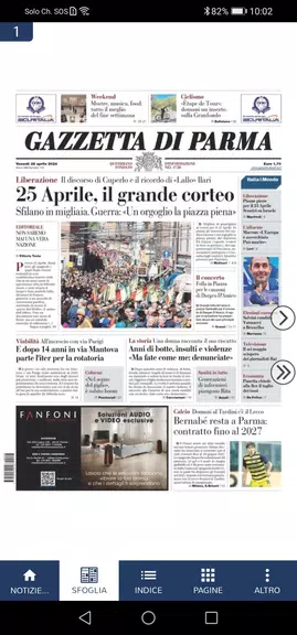 Gazzetta di Parma Captura de tela 4