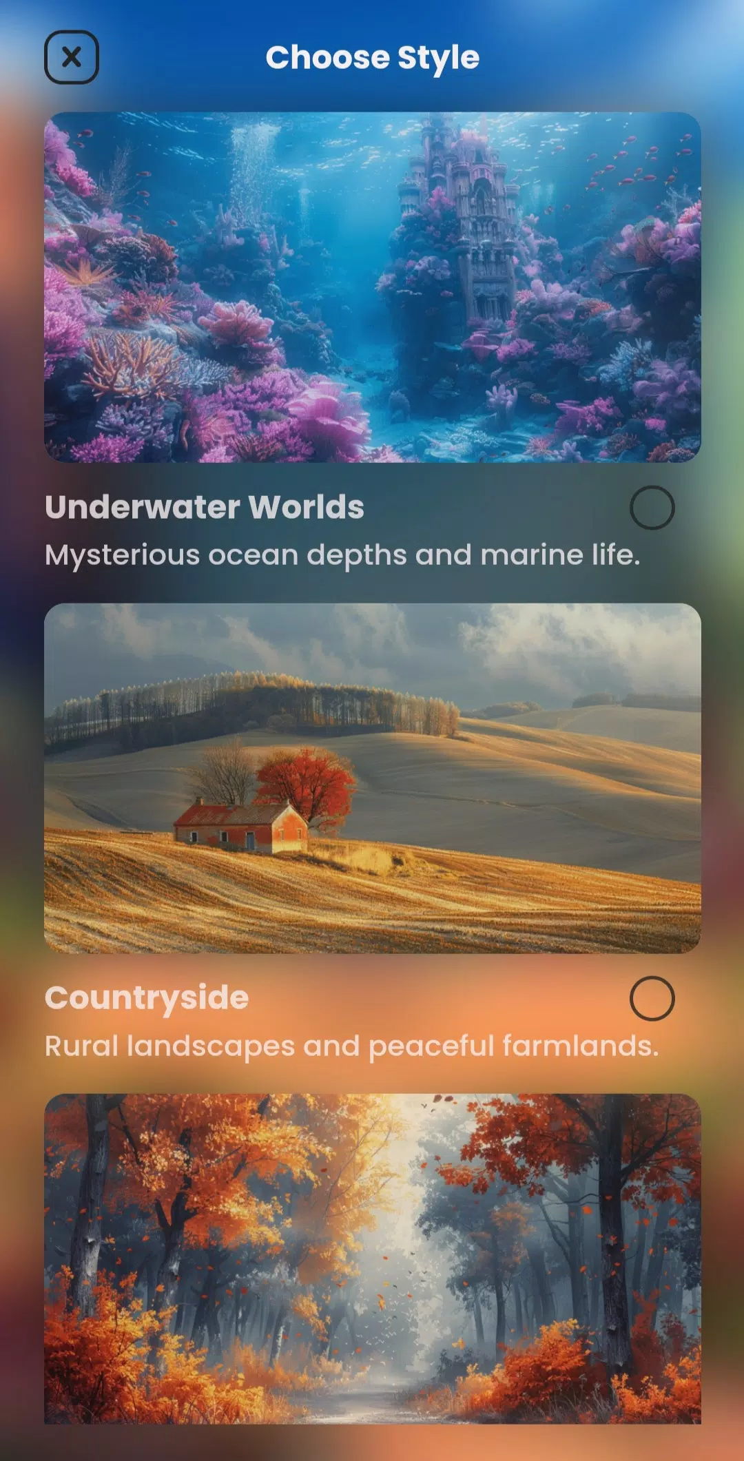 AI Landscape Generator App Screenshot 3