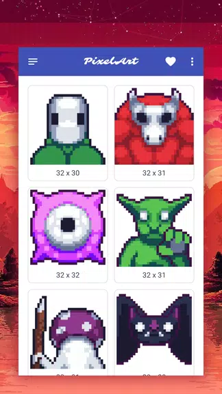 How to draw pixel monsters Schermafbeelding 3