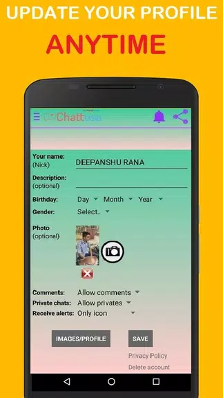 ChattUSA-100% Free Dating App OLD VERSION ภาพหน้าจอ 2