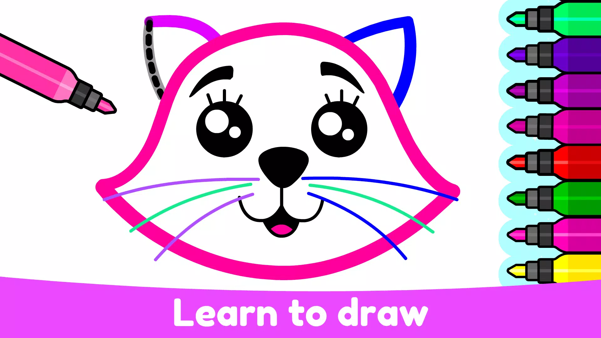 Kids Drawing & Coloring Games スクリーンショット 1