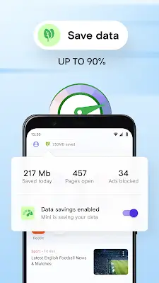 Opera Mini: Fast Web Browser Tangkapan skrin 4