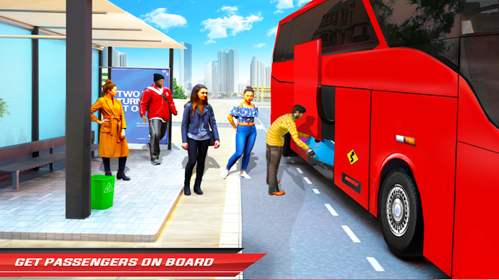 City Coach Bus Driving Sim 3D স্ক্রিনশট 4