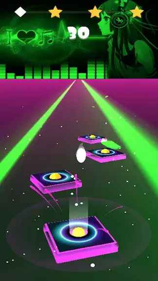 Anime Music - Tiles hop beat Nightcore Captura de tela 1