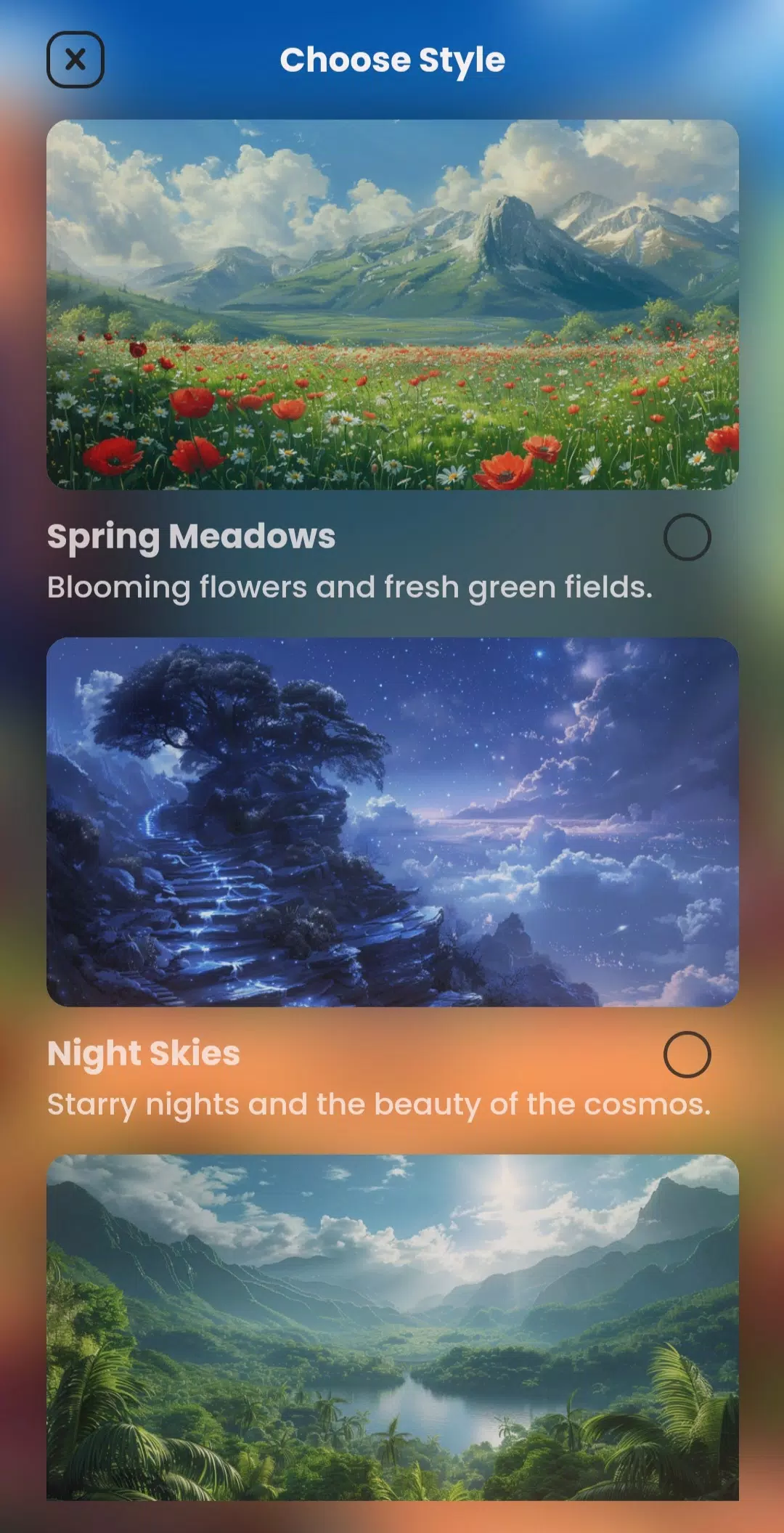 AI Landscape Generator App Screenshot 2