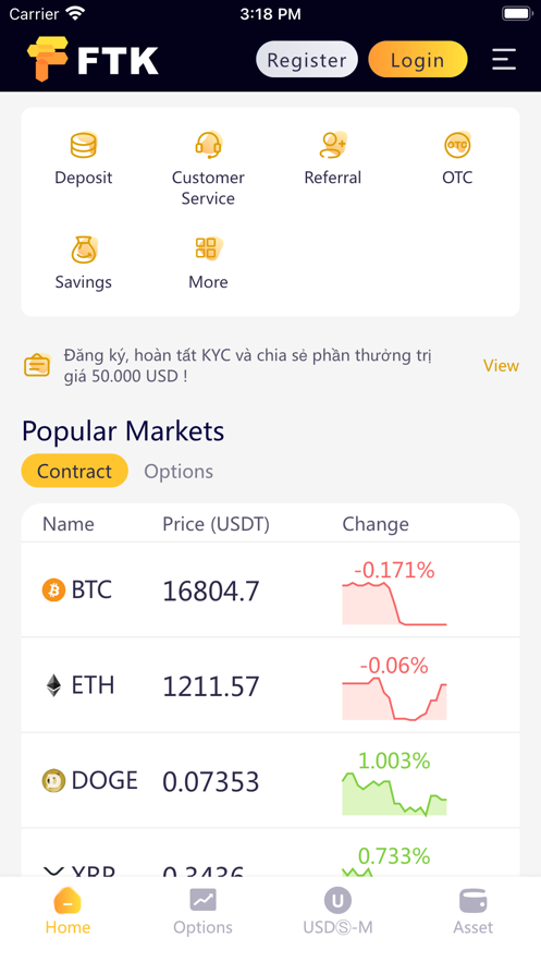 FTK Bitcoin & ETH Exchange Ekran Görüntüsü 2