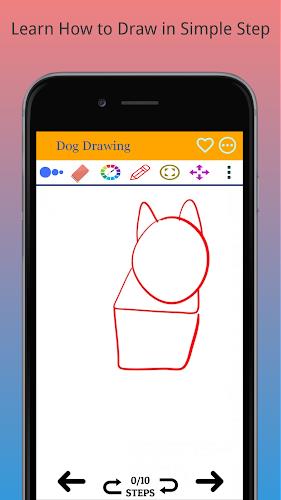 How to Draw Dog Step by Step Captura de pantalla 1