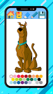 Scooby coloring doo cartoon ga ဖန်သားပြင်ဓာတ်ပုံ 2