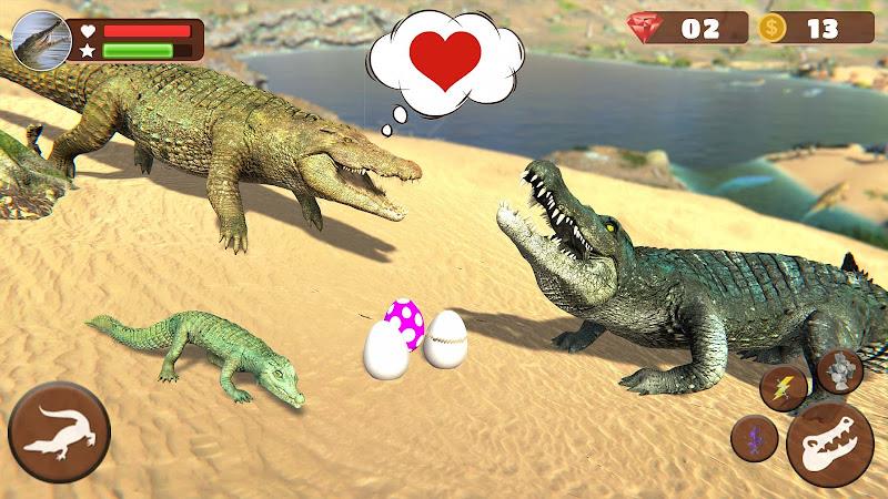 Wild Crocodile Family Sim Game Ảnh chụp màn hình 2