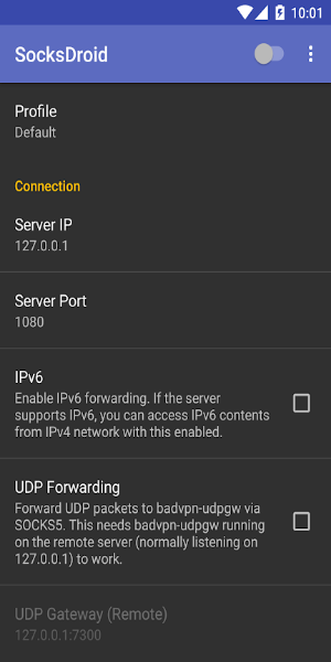 SocksDroid Captura de pantalla 1