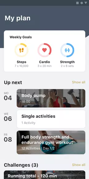 MyPersonalTrainer - FitnessApp স্ক্রিনশট 1