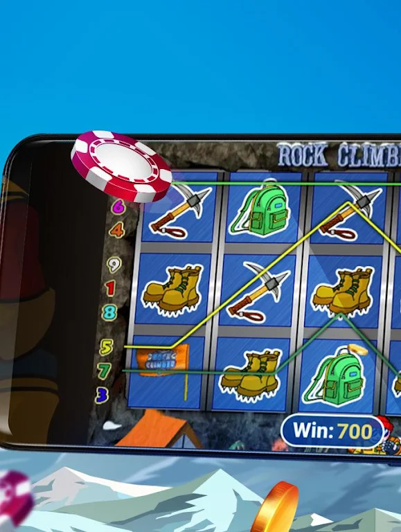 Rock Climber Free Casino Slot Machine Schermafbeelding 1