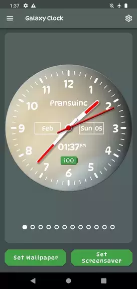 Galaxy Clock Live Wallpapers Schermafbeelding 1