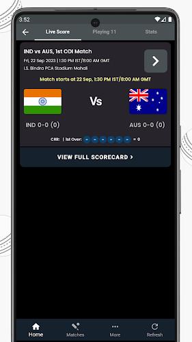 Live Cricket Score, IND vs RSA Captura de pantalla 1