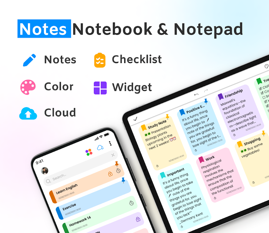 Notes, Notebook & Notepad ဖန်သားပြင်ဓာတ်ပုံ 1