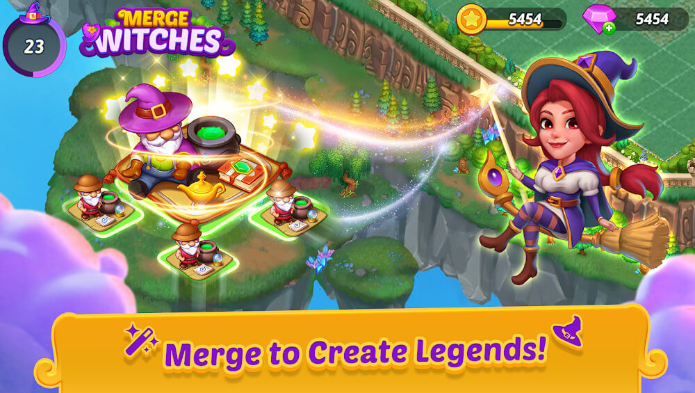 Merge Witches-Match Puzzles Capture d'écran 1
