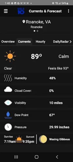 WSLS 10 Roanoke Weather Ảnh chụp màn hình 3