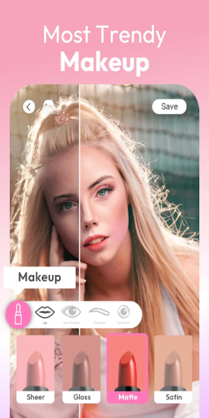 YouCam Makeup ဖန်သားပြင်ဓာတ်ပုံ 1