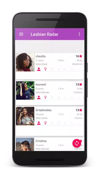 Lesbian Radar - Free dating for girls and women 스크린샷 2